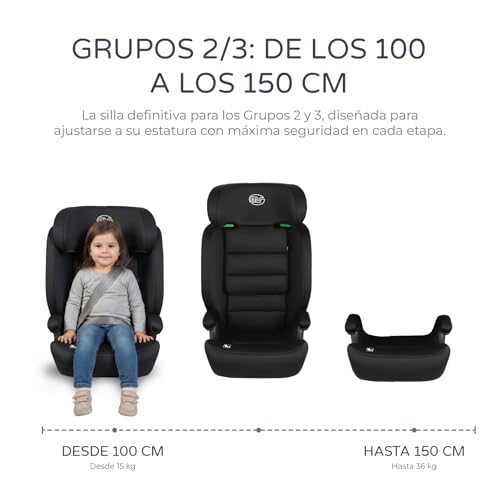 Miniatura 3 de Ms Babyworld Beta Silla De Coche Isofix Grupo 2 3 Y Alzador Convertible I-Size R129 Universal 15-36 Kg 100-150 Cm Cinturón De Seguridad Para Bebés Y Niños