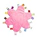 Baby Girls Colorful Taggy Security Blanket Keepsake Newborn Toddlers Flower Shape Soft Blanket Toy - Pink