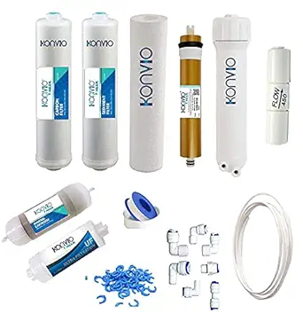 KONVIO NEER RO Service Kit of Membrane for All Type of RO Water Purifier (Carbon+ Sediment+ Spun+ 75 GPD Mmb + FR 450+ UF+ Mineral)