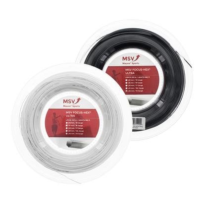 MSV Focus-Hex Ultra Saitenrolle 200m-Schwarz Corde Tennis Mixte