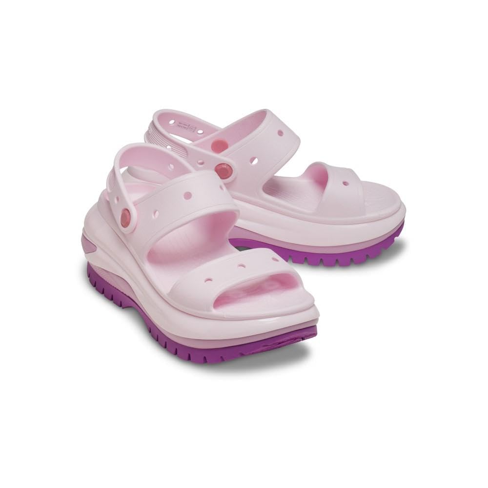 Crocs Sandalias clásicas Mega Crush unisex para adultos | Sandalias de plataforma, Hortensia, 7 Women/5 Men