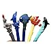 Lopenle 5PCS Novelty Shark Fish Pens Clownfish Pen Dolphin Pen Stylish Sea Animal Pens Resin Made Black Ink For School Supplies Birthday Party