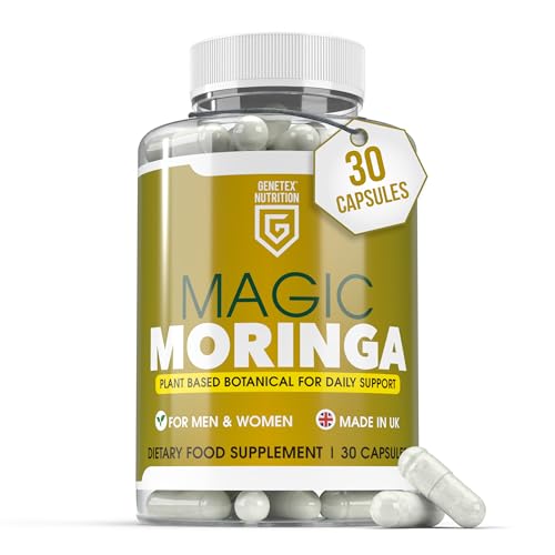 Magic Moringa Capsules High Strength Plant-Based Superfood Supplement for Daily Support | Vegan & Allergen-Free | UK Made for Men & Women | Natural Vitality & Energy Support | 30 Capsules
