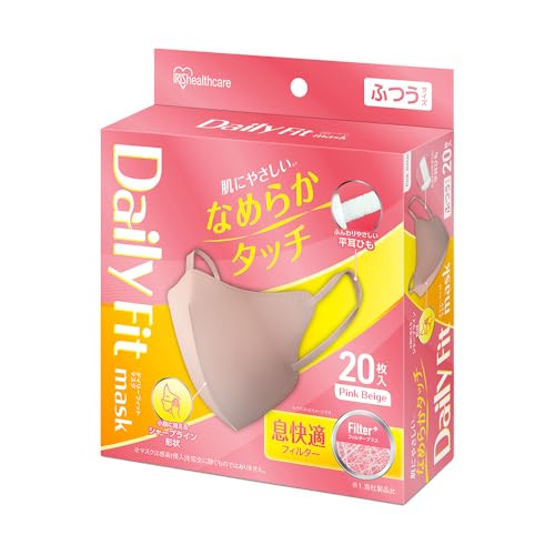 [�A�C���X�I�[���}] �}�X�N DAILY FIT MASK �Ȃ߂炩�^�b�` ���� �ӂ��T�C�Y 20������ RN-DH20SPB �s���N�x�[�W��