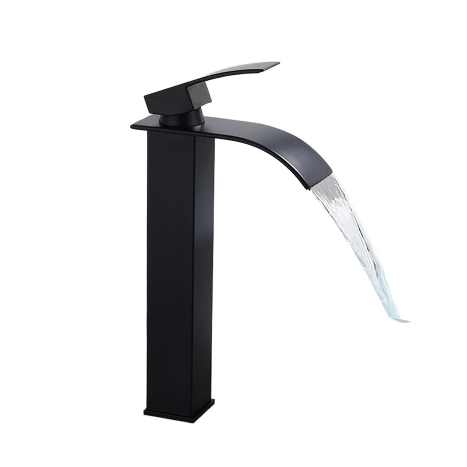 Grifo de latón para lavabo de baño con diseño cascada de lujo
