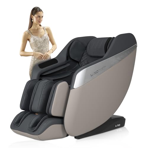 Image of Lixo LI5222 Full Body Massage Chair | 4D Mechanism | SL-Track | 20 Auto Programs | Three Zero Gravity | Ambient LED Lighting | Voice Control|Dual Heating|Full Body Airbags|Foot Rollers - Grey & Black