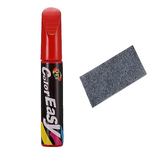 Car Touch Up Paint Pen Applicator Tool,Scratch Repair Brush for Automotive Painting,Red,Cars touch up pen with red color and wiping cloth,Car Scratch Remover Pens,Touch upp Painting for Cars