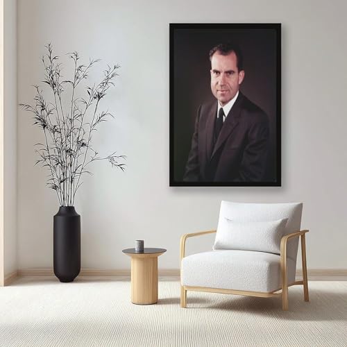 Impression sur toile Richard Nixon decoration de qualite avec cadre a suspendre - 7