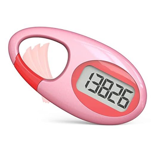 Simple 3D Step Counter, Walking Pedometer, Steps Tracker with Neck Lanyard / Carabiner for Men Women Teens Adults Seniors (Pink)