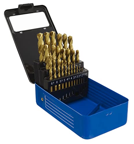 Sealey AK4725 25pc Fully Ground HSS Drill Bit Set - Metric