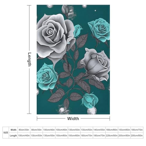 Couverture flanelle rose bleu sarcelle 101x152 cm pour lit