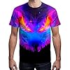 Linnhoy Unisex Men's and Women's Shirts Unisex Fashion Casual Novelty Tees 3D Graphic Adults T-Shirts Teens Tops Size S-XXL, Lzi Purple, Medium #2