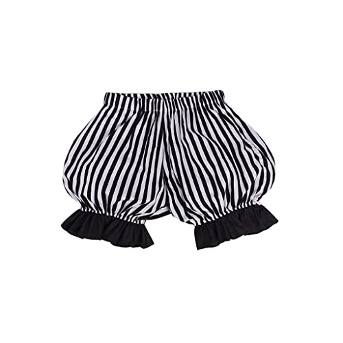 Women's Lolita Bloomers Gothic Stripe Pumpkin Pants Black and White Striped Pants