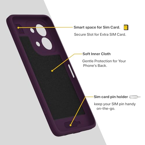 Image of Pikkme Back Cover for Redmi 15C 5G Soft Matte Silicone Mag-Safe Design (Mag-Safe Not Support) Camera Protection | Slim Fit Bumper Cover (Purple)