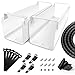 [Neues Upgrade] Kabelkanal Schreibtisch Abklappbarer Zubehör für minimalistisches Kabelmanagement komplette Premium Set - Kabelwanne Kabelhalter kabelführung Kabelschacht Kabel Organizer (Weiß)