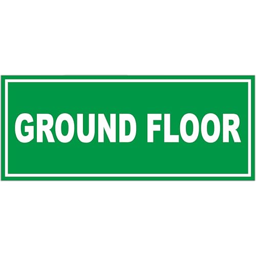 Image of ATTRACTSO - Ground Floor Sign Self Adhesive Laminated Sticker for Home, Office, Shop, Hospital, Hotel, Theatre, Restaurant - 12 inchx5 inch inch (Green)