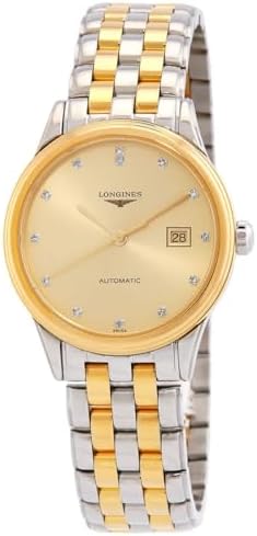 Longines Flagship Automatic Diamond Gold Dial Ladies Watch L4.374.3.37.7