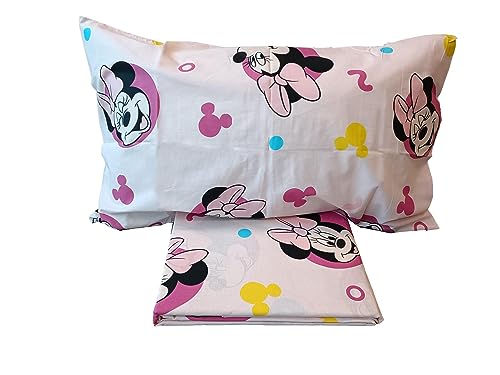Miniatura 5 de Minnie Mickey - Juego De Funda Nórdica Individual De Algodón, Rosa, Funda Nórdica De 155 X 200 Cm, Funda De Almohada De 50 X 80 Cm, Diseño De Disney, 100 Algodón, Producto Oficial
