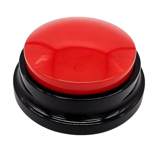 MarQo – RECORDABLE PRODUCTS Buzzer mit Sound und Aufnahmefunktion – Sprachrekorder Knopf für Klassenzimmer, Hundespielzeug Intelligenz & Talk – 30 Sek. Aufnahme, Laut & Wiederverwendbar