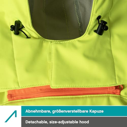 Warnschutzjacke ACE Neon Lite Softshell mit Reflektoren und Kapuze