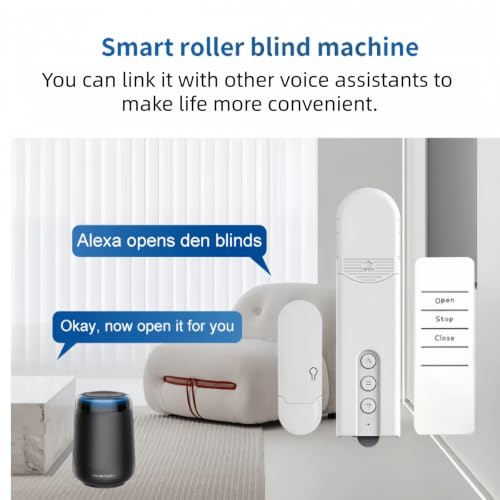 Motor inteligente WiFi Tuya para persianas enrollables con mando a distancia 5