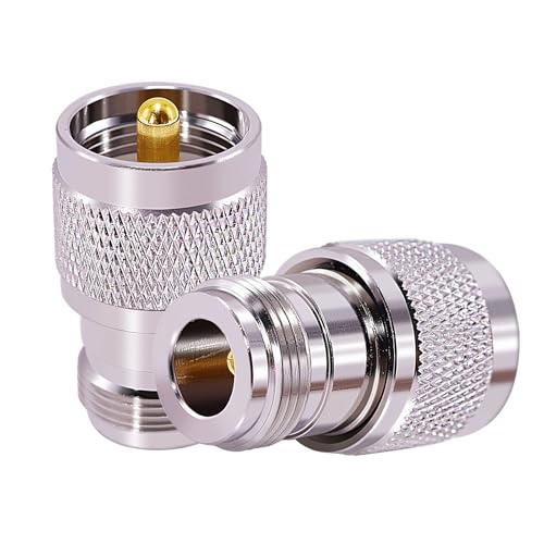 Adaptador coaxial UHF Macho a N Hembra, pack 2 piezas miniatura 1