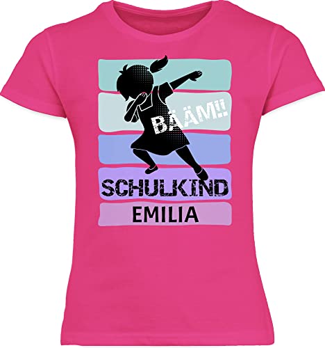 T-Shirt - Einschulung - BÄÄM!! Schulkind Mädchen - 128 (7/8...