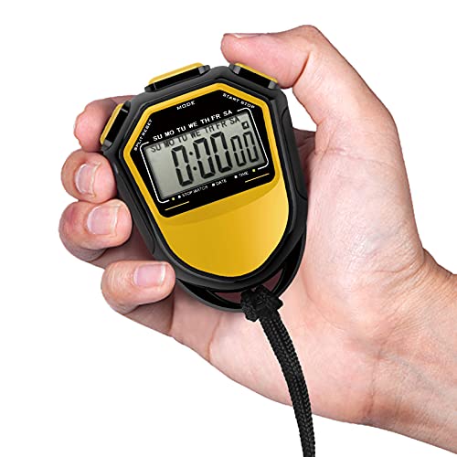 Stopwatch Digital Handheld LCD Timer Chronograph Sports Counter for Multi Sports Stop watch ABS Interval Training Outdoor Running - Image 2