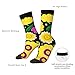 XZDZDX Hand-painted tropical flowers Polyester Mid-Calf Socks 2 Black-1 for Unisex - Skin-Friendly Elastic Fashion Crew Socks