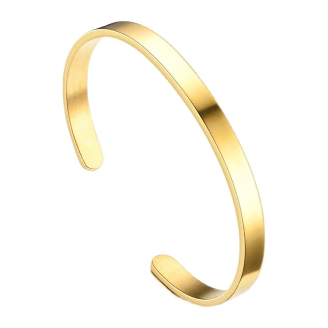 NTRUXZP Pulsera Regulable Acero inoxidable Brazalete Muñequero Abierto Ajustable de Acabado Pulido Liso, Joyería de Regalo para Mujer Chica Niña Brazalete Brazalete Brazalete Brazalete Brazalete Dorado