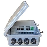 Inscape Data, Outdoor PoE Switch Unmanaged, LPS1800AF-T1, with 10x Port Gigabit Switch with 2 Combo