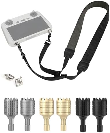 Lanyard Neck Strap + 3 Pairs Joysticks For DJI RC Pro Controller - Compatible With Mini 3 Pro, Air 2S, Mavic 3 Series