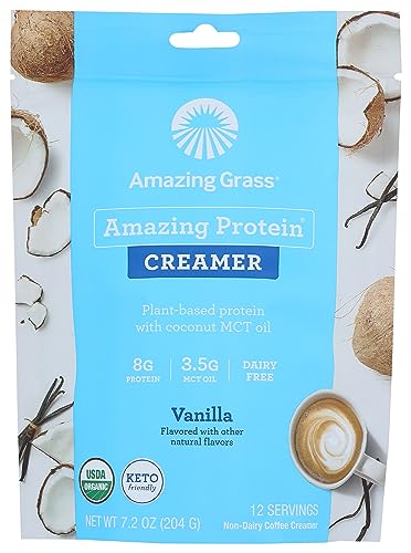 Amazing Grass Organic Vanilla Amazing Protein Creamer, 7.2 OZ