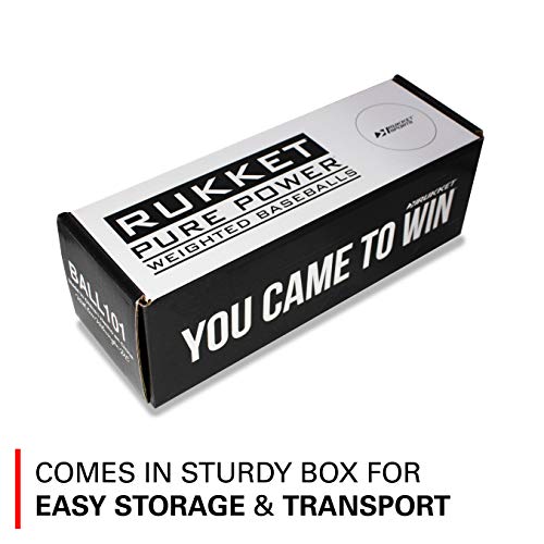 Rukket 3Pk Weighted Baseballs / Softballs | Heavy Balls For Hitting, Batting, Pitching Practice (1Lb. /16Oz. 3” Diameter) #TOP5