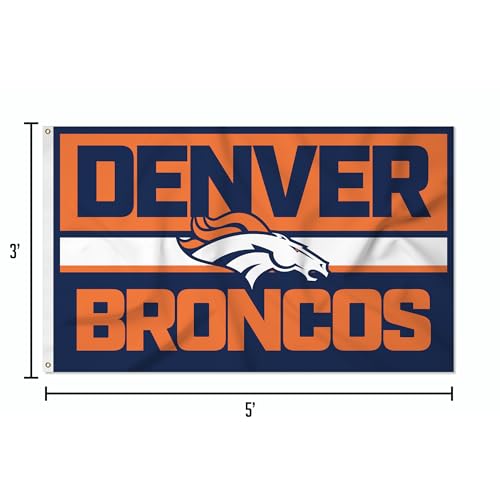 Rico Industries FGB1660 Nfl Football Denver Broncos Bold 3' X 5' Banner Flag Single Sided - Indoor Or Outdoor thumb #7