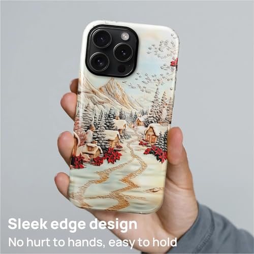 Coque iPhone 15 Pro MagSafe double couche rigide silicone antichoc design Noël
