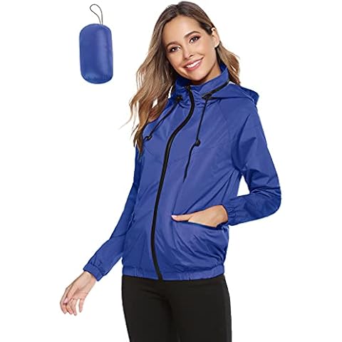 Gyabnw Chaqueta Impermeable Mujer con Bolsillo Cover