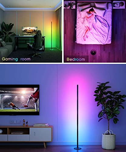 Gonhui Smart Rgb+Ic Corner Floor Lamp Compatible With Alexa, Color Changing Ambience Light With Music Sync, Modern Corner Lit Standing Led Lamp For Living Room Bedroom Gaming Room #TOP3