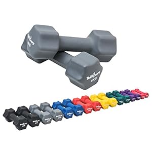 Bad Company neopreen halters, korte halters voor aerobic, gymnastiek en fitness, set van 2, 0,5 kg tot 5 kg, diverse sets 3 kg tot 39 kg