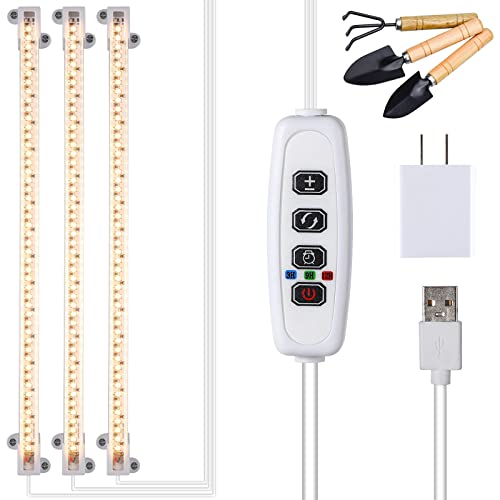RWNTAOZM Leds Lampe pour Plante, Lumière de croissance à spectre complet, 30W 144 LEDs, 4 méthodes d'installation, minuterie 3/9/12H, 10 niveaux de gradation, 3 modes d'interrupteur, 3000K 3 packs Cover