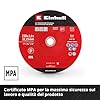 Originale Einhell Set di 3 pezzi di dischi da taglio sottili per metallo, Ø 230 mm (spessore 2 mm, certificato MPA, lunga durata, tagli precisi e a bassa sbavatura, per smerigliatrici angolari)