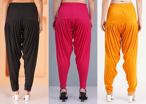 Image of Buy That Trendz Patiala Pant Combo Pants for Womens Pack of 3 Viscose Patiyala Salwar Bottoms