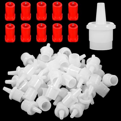 60 Pack Glue Nozzle Replacement Kit Eyelash Glue Nozzle Tips Lash Lash Adhesive Bottle Pins Eyelash Adhesive Bottle Plug Mouth Tips for Home Salon Extensions Tools