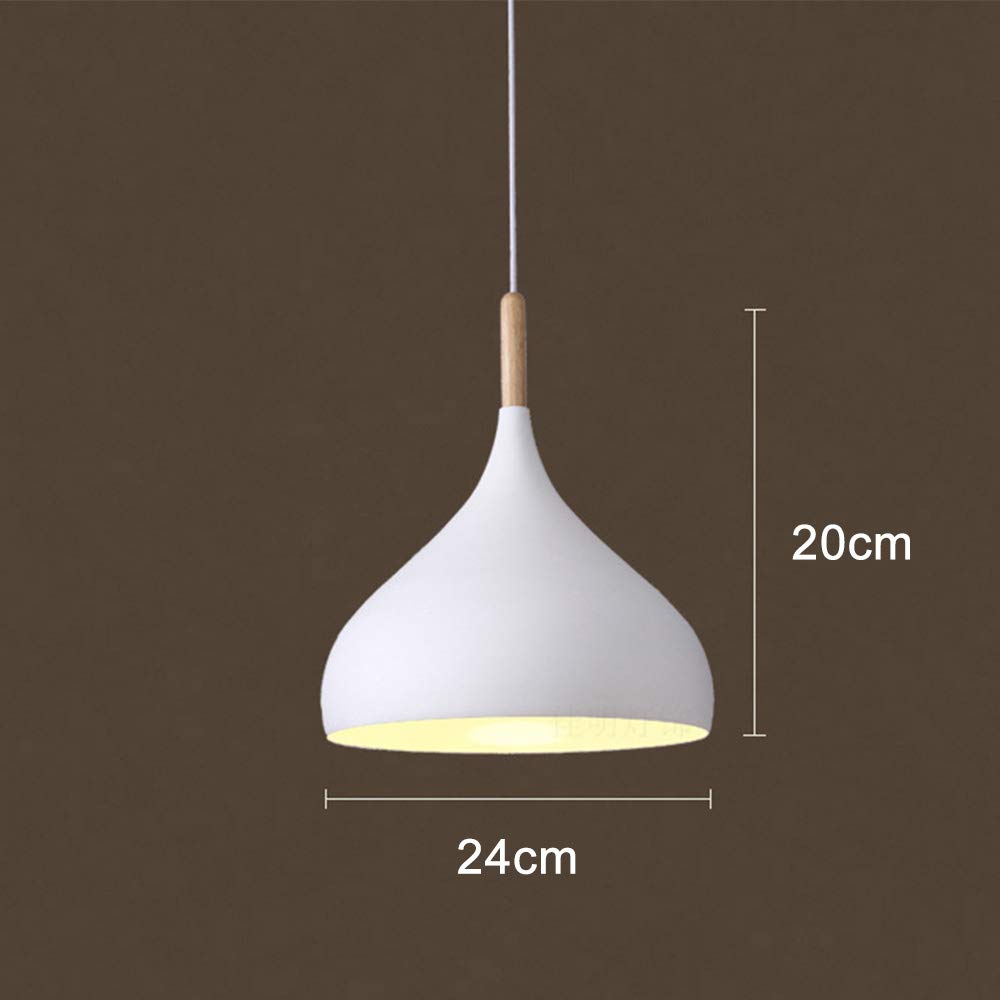 Mengjay Moderna Lampada a Sospensione soffitto Industriale interna Lampadario Edison Rustico E27 metallo Lampada Pendente per Cucina Sala da Pranzo soffitta caffè bar ristorante soggiorno (bianco)