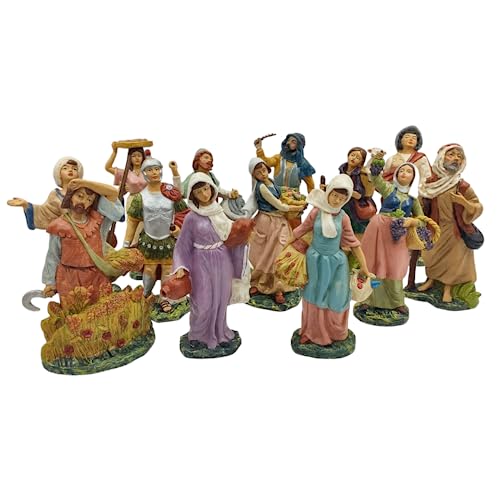 La mejor selección de Nacimientos los 5 mejores. 46 Guevara, Figura Pastores de Belen para Nacimiento de Navidad 5 Modelos Diferentes 20cm Resina, Hecho a Mano, Decorado Fino