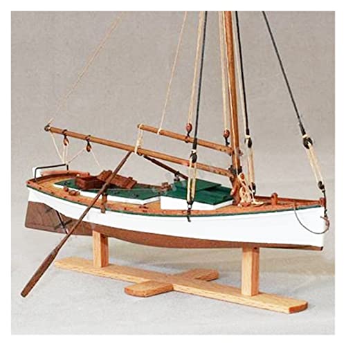 ZYAURA Modelo De Barco De Madera FLATTLE 1/35, Modelo De Barco De Pesca Manual DIY