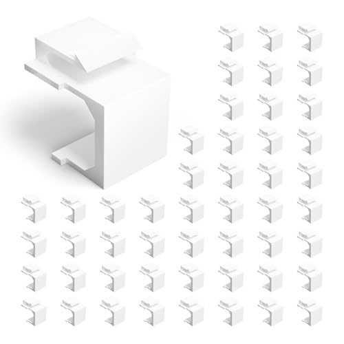 VCE UL Listed (30-Pack) Keystone Blank for Keystone Wall Plate and Patch Panel, White