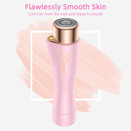 Facial Hair Remover for Women, Leuxe Painless Hair Removal Waterproof Shaver Razor with LED Light for Peach Fuzz Fine Hair Chin Cheek Upper Lip