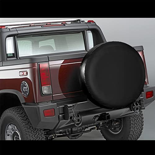 Image of Design Your Own Spare Tire Cover for Universal All Vehicles, Custom Decor Spare Tire Cover with Image Pattern Text Logo, Fits for Tire Diameter 27.6 inch-29.5 inch, BlankBlack, No Custom