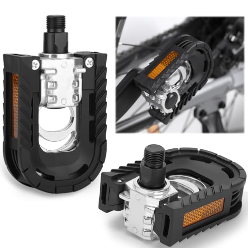 Pedali pieghevoli per bicicletta 9/16 pollici in alluminio, antiscivolo e impermeabili, con catarifrangenti, piattaforma larga, pe MTB, city bike e bici pieghevoli